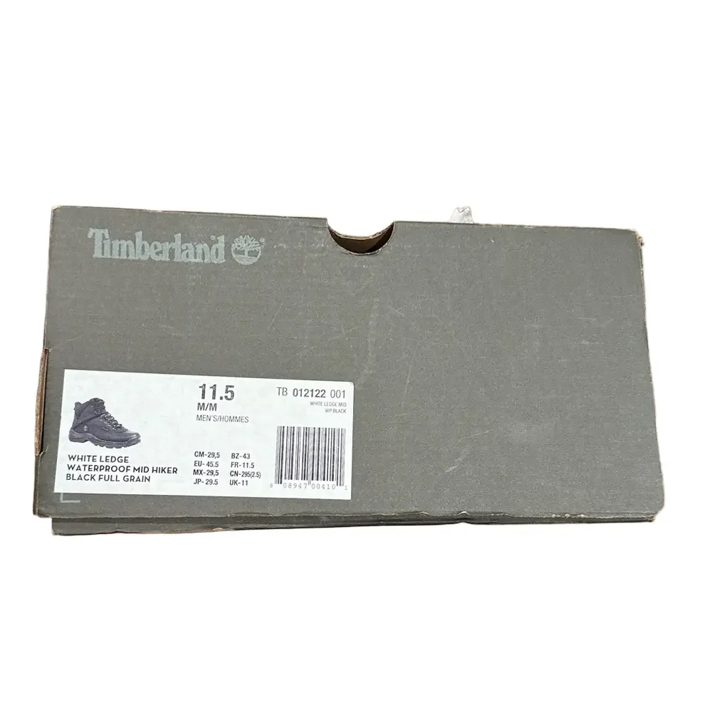 Timberland Black White Ledge Waterproof Mid Hiker | Size 11.5